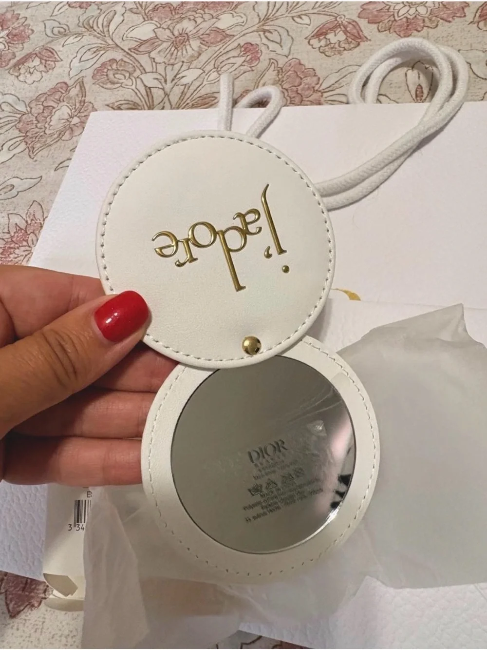 Dior J'adore Round White Mirror